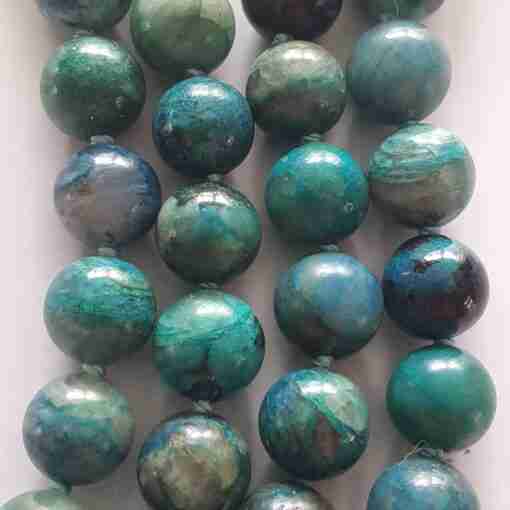 Chrysokoll-Mala + Armband – Bild 2