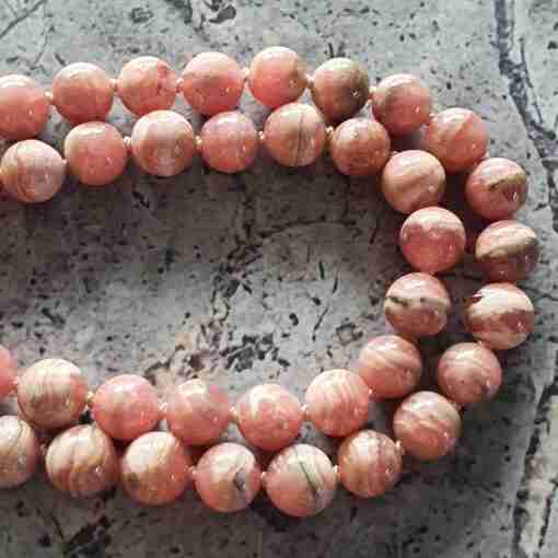 Rhodochrosit-Bergkristall-Mala – Bild 13