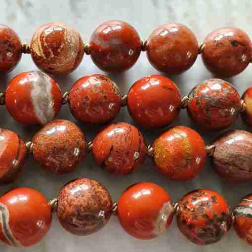 Rote Jaspis-Mala (1) – Bild 14