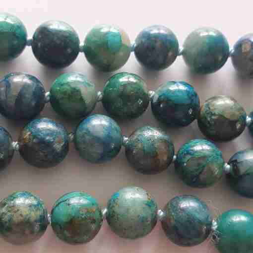 Chrysokoll-Mala + Armband – Bild 14