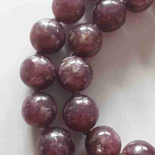 Lepidolith-Rosenquarz-Mala + Armband – Bild 16