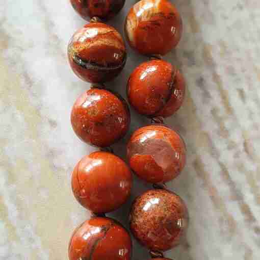 Rote Jaspis-Mala (1) – Bild 16