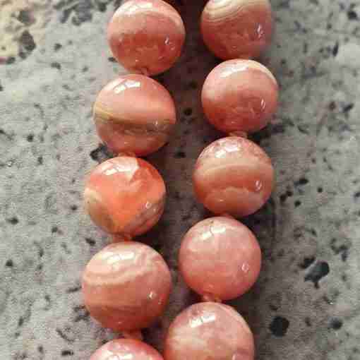 Rhodochrosit-Bergkristall-Mala – Bild 16