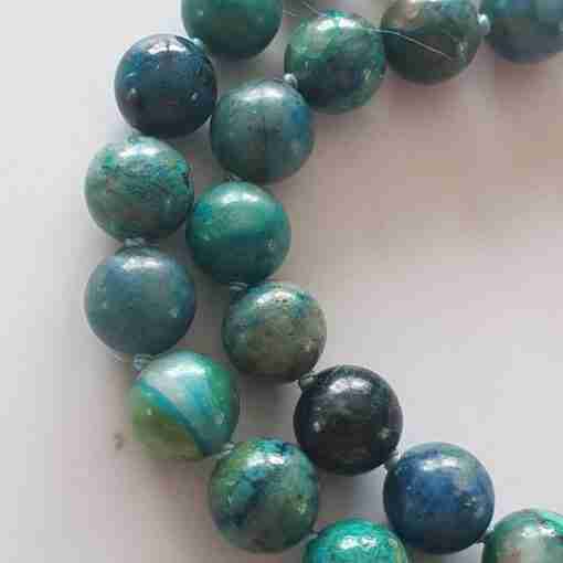 Chrysokoll-Mala + Armband – Bild 16