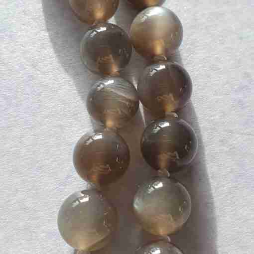 Mehrfarbige Mondstein-Mala mit Edelstahlanhänger + Armband – Bild 17