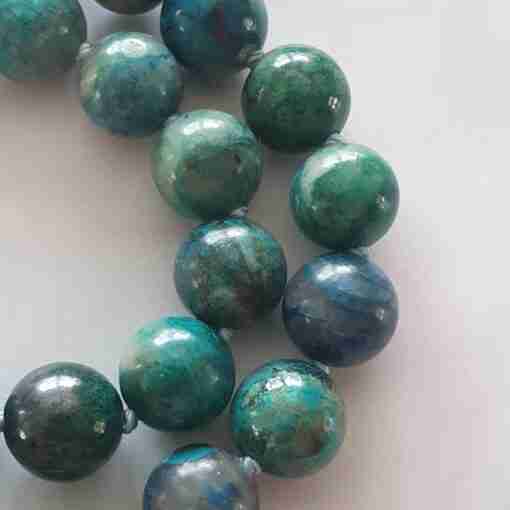 Chrysokoll-Mala + Armband – Bild 17