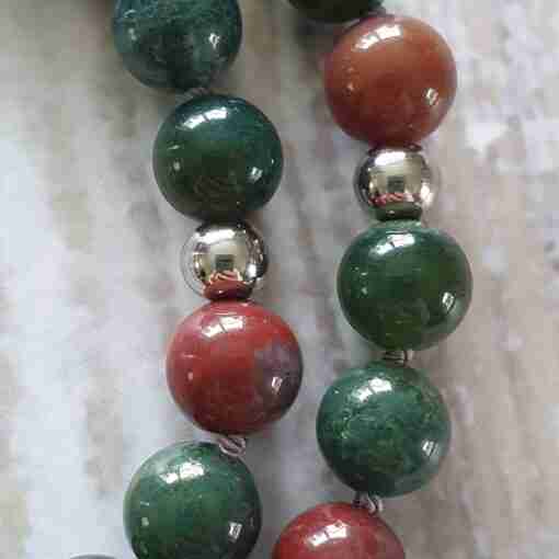 Heliotrop-Mala (4) + Armband – Bild 17