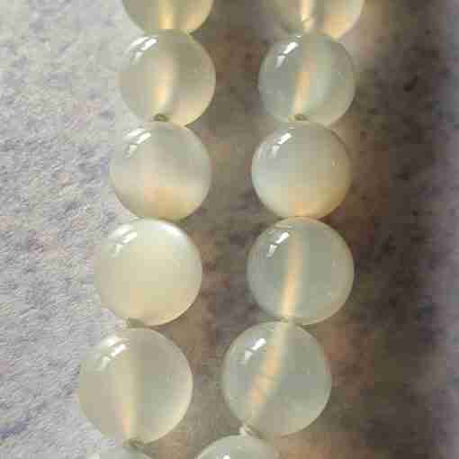Mehrfarbige Mondstein-Mala mit Edelstahlanhänger + Armband – Bild 21