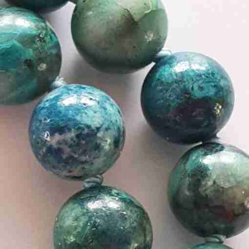 Chrysokoll-Mala + Armband – Bild 21