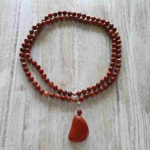 Rote Jaspis-Mala (1) – Bild 3
