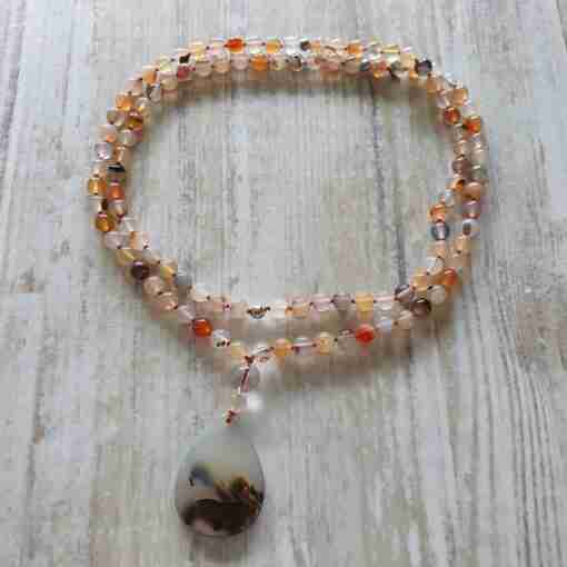 "Montana Achat" (Chalcedon) -Mala – Bild 3
