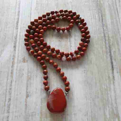 Rote Jaspis-Mala (2)