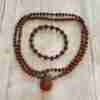 Jaspis ("Brekzien-Jaspis") -Hämatit-Mala mit passendem Armband