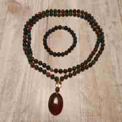Heliotrop-Mala (3) + Armband