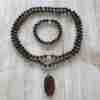Heliotrop-Mala (4) + Armband