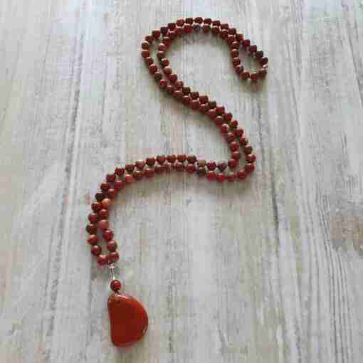 Rote Jaspis-Mala (1) – Bild 4