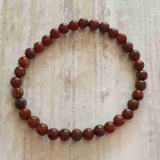 Jaspis ("Brekzien-Jaspis") -Mala mit passendem Armband – Bild 4