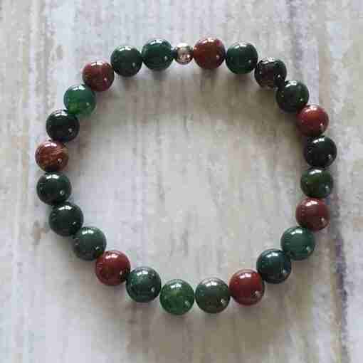 Heliotrop-Mala (4) + Armband – Bild 4