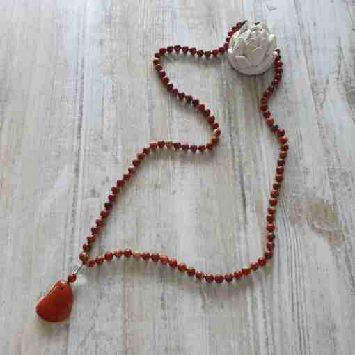 Rote Jaspis-Mala (1) – Bild 5