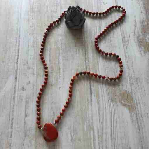 Rote Jaspis-Mala (2) – Bild 5