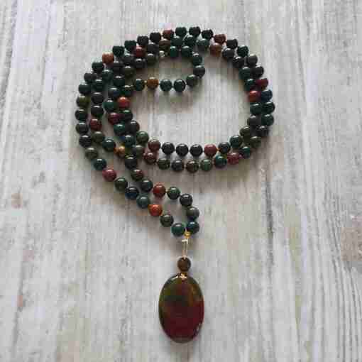 Heliotrop-Mala (3) + Armband – Bild 5