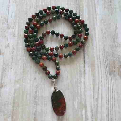 Heliotrop-Mala (4) + Armband – Bild 5