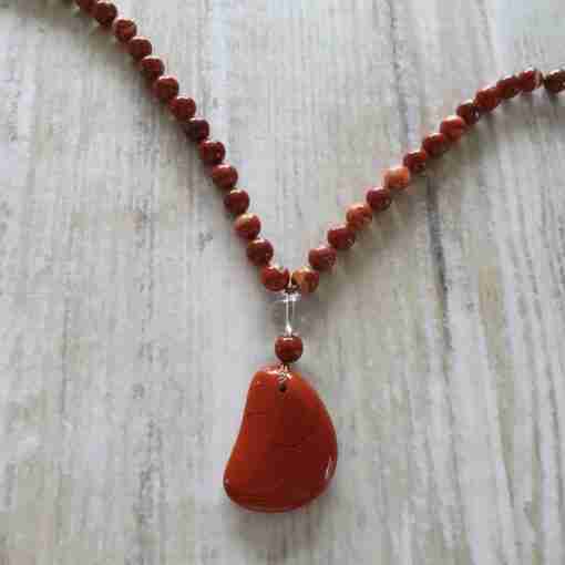 Rote Jaspis-Mala (1) – Bild 6