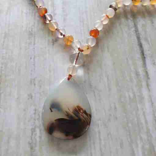"Montana Achat" (Chalcedon) -Mala – Bild 6