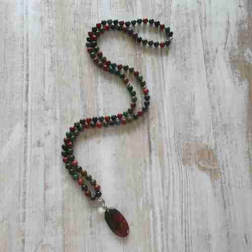 Heliotrop-Mala (4) + Armband – Bild 6