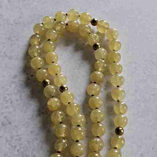 Heliodor (Beryll) -Messing-Mala mit Seidenquaste – Bild 10