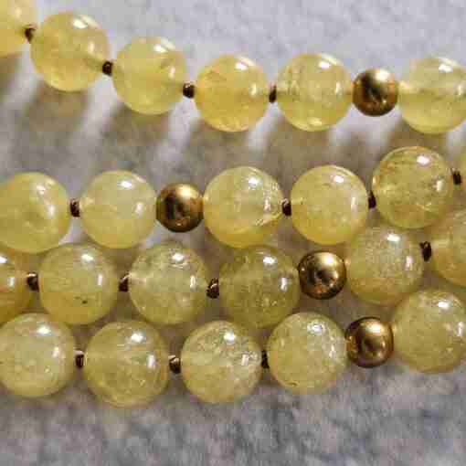 Heliodor (Beryll) -Messing-Mala mit Seidenquaste – Bild 11