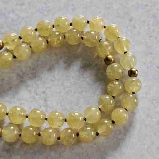 Heliodor (Beryll) -Messing-Mala mit Seidenquaste – Bild 13