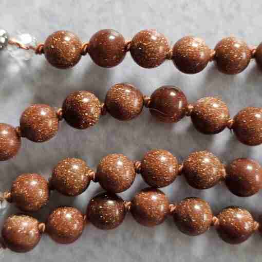 Goldfluss-Bergkristall (facettiert) -Mala (2) mit Goldfluss-Donut und Armband – Bild 14
