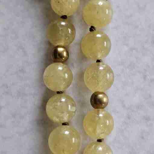 Heliodor (Beryll) -Messing-Mala mit Seidenquaste – Bild 15