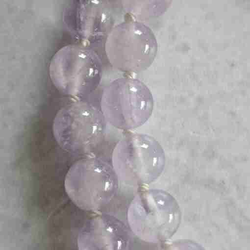 Amethyst ("Lavendelamethyst") -Bergkristall (facettiert) -Mala mit „Lavendelamethyst“-Anhänger – Bild 16