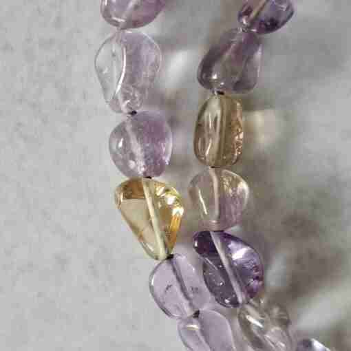 Ametrin-Mala (Nuggets) mit Seidenquaste und Armband – Bild 16