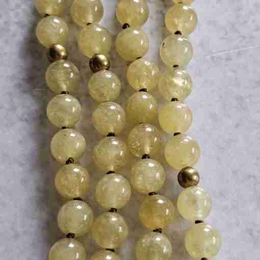 Heliodor (Beryll) -Messing-Mala mit Seidenquaste – Bild 2