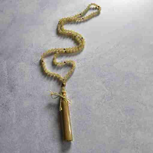 Heliodor (Beryll) -Messing-Mala mit Seidenquaste – Bild 4