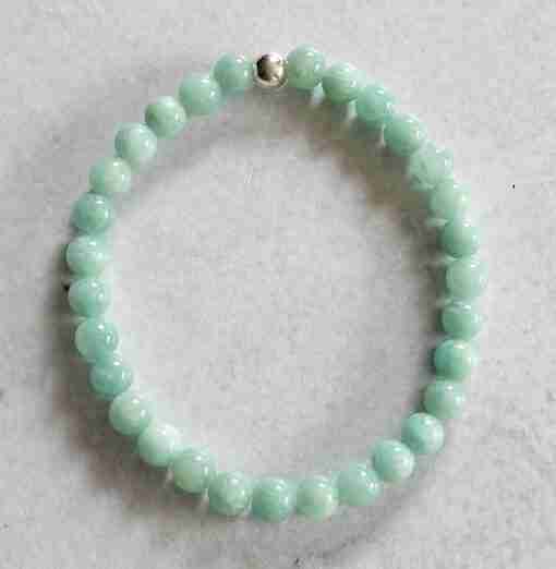 Amazonit (Peruanischer Amazonit) -Mala mit Amazonit-Anhänger und Armband – Bild 4
