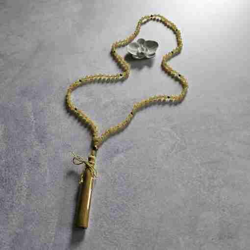 Heliodor (Beryll) -Messing-Mala mit Seidenquaste – Bild 5