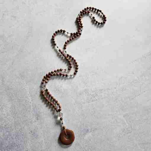 Goldfluss-Bergkristall (facettiert) -Mala (2) mit Goldfluss-Donut und Armband – Bild 6