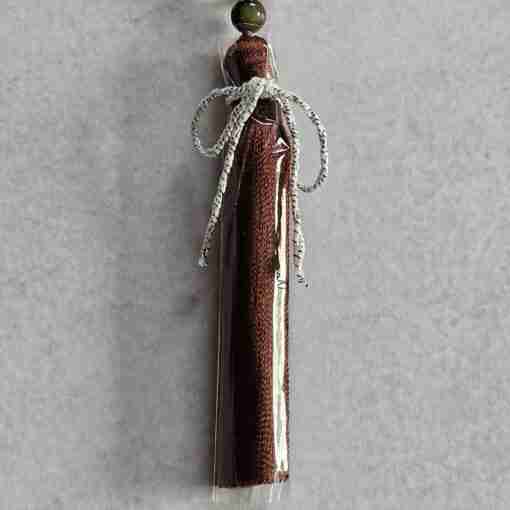 Chrysopras-Mala (4) mit Seidenquaste – Bild 7