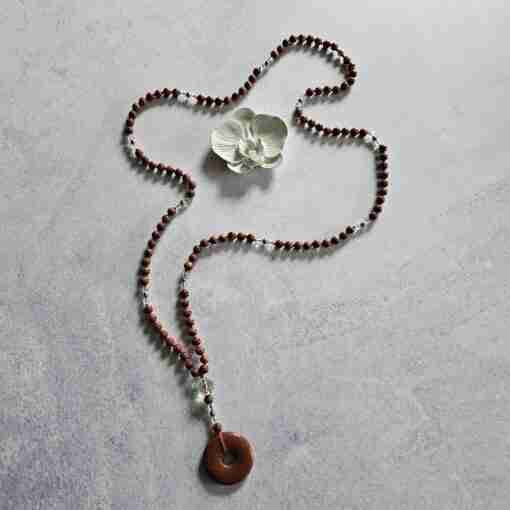 Goldfluss-Bergkristall (facettiert) -Mala (2) mit Goldfluss-Donut und Armband – Bild 7