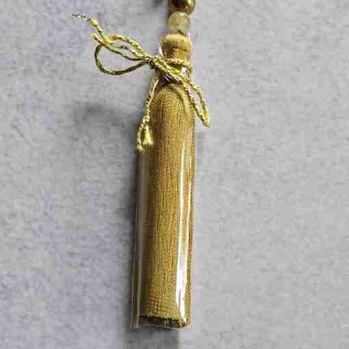 Heliodor (Beryll) -Messing-Mala mit Seidenquaste – Bild 7