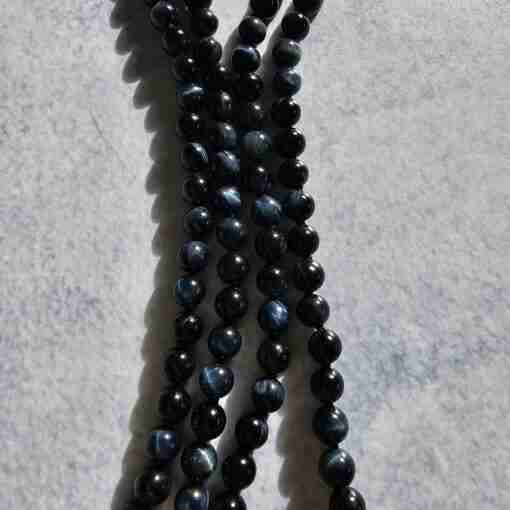 Falkenaugen-Pyrit-Mala mit Falkenaugen-Anhänger – Bild 8