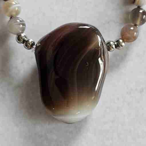 "Botswana" Achat-Mala (1) mit "Botswana" Achat-Anhänger – Bild 8