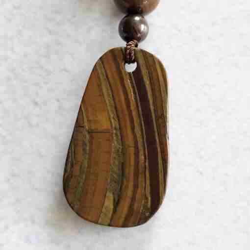 Tigereisen-Mala (1) mit Tigereisen-Anhänger (Freiform) und Armband – Bild 9