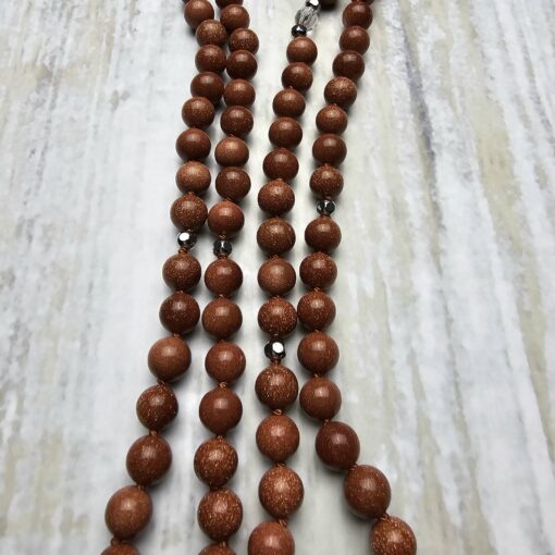Goldfluss-Bergkristall (facettiert) -Mala (2) mit Goldfluss-Donut – Bild 10
