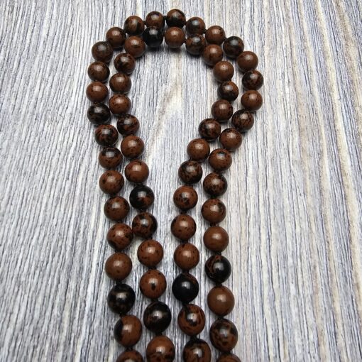 Obsidian („Mahagoni-Obsidian“) -Mala (1) mit „Mahagoni-Obsidian“-Donut – Bild 10