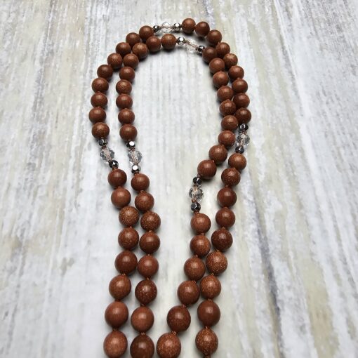 Goldfluss-Bergkristall (facettiert) -Mala (2) mit Goldfluss-Donut – Bild 12